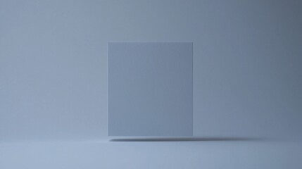 Poster - Minimalist white square on a vibrant blue background representing innovative solutions and creative thinking