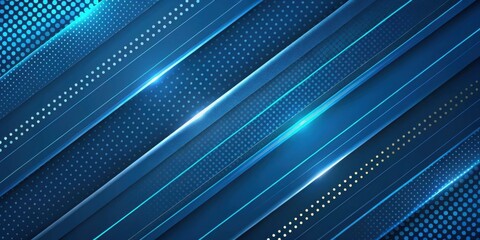 Poster - Abstract blue metal texture with a seamless grid pattern and glowing design elements. abstract blue background