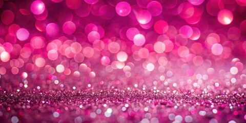 Poster - Bright Pink Bokeh with Water Drops and Glowing Lights. pink water drops background