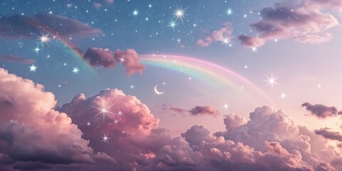 Poster - Beautiful sunset in the sky with colorful clouds. sunset in the clouds