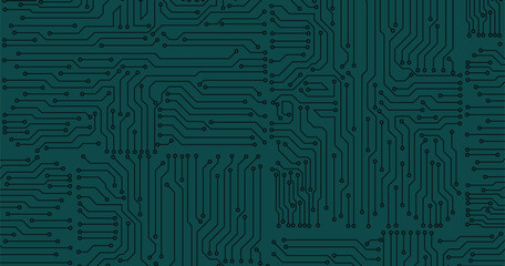 Poster - High-tech technology background texture. Circuit board vector illustration.