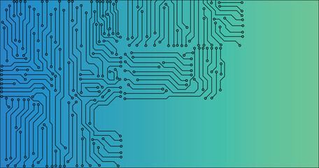 Poster - High-tech technology background texture. Circuit board vector illustration.