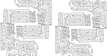 Poster - Abstract background with High-tech technology texture circuit board texture. Electronic motherboard illustration. Vector illustration.