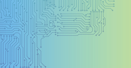 Poster - Abstract digital background with technology circuit board texture. Electronic motherboard illustration. Communication and engineering concept. Vector illustration