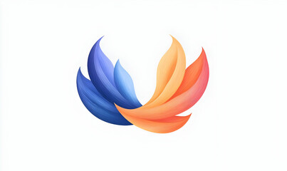 Poster - Colorful Dual Tone Logo Design with Split Elements for Branding