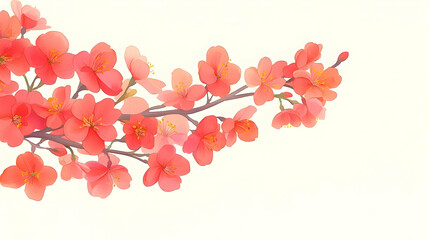 Poster - Elegant Floral Watercolor Spring Elements for Creative Projects