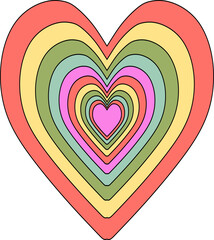 Fototapete - Retro Rainbow Shape Element Set