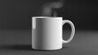 © Sinechana - 43.White coffee mug in morning light with steam
