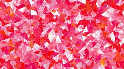 Aufkleber - Abstract Red and Pink Geometric Pattern with Brush Strokes