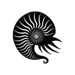 Naklejka na meble nautilus silhouette art