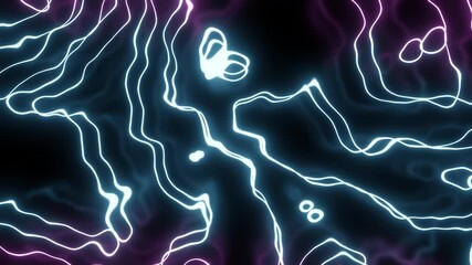 Poster - Neon Abstract Flowing Lines Background 4k 60fps looping animation