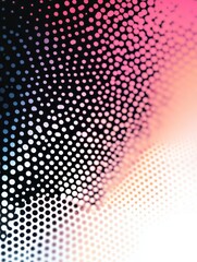 Poster - Colorful gradient pattern with circular dots creating a dynamic visual effect in a soft light setting