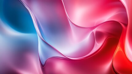 Poster - Abstract Swirling Fluid Colors Red Pink Blue Gradient Background Wallpaper Image