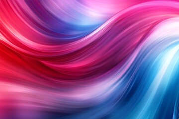 Poster - Abstract Swirling Waves of Pink Blue and Purple Colors Digital Art Painting
