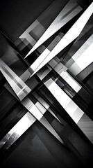 Poster - Striking angular monochrome composition with high contrast design