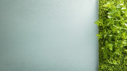 Poster - fresh green plant with a soft, inviting backdrop, ideal for conveying themes of renewal, nature, and organic growth.
