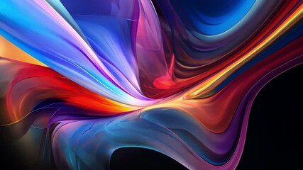 Fototapete - Vibrant Abstract: A mesmerizing swirl of dynamic colors dances across the frame, evoking a sense of energy and fluid motion