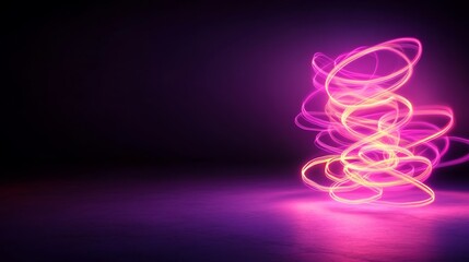 Aufkleber - Colorful light trails dance and twist in the night, highlighting motion and energy. The clean background enhances the striking visuals, inviting intrigue and wonder