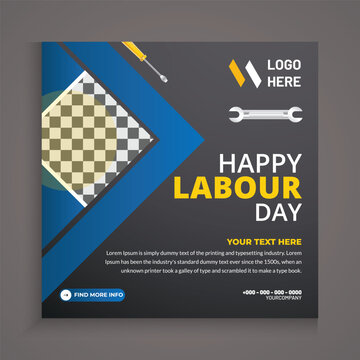 Labour day, vector file, social media post design