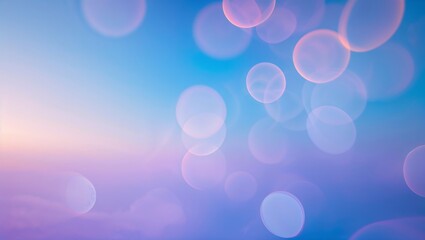 Poster - Soft pastel bokeh background with dreamy colors at sunset creating a tranquil atmosphere
