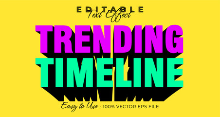Poster - Trending timeline editable text effect, graphic style collection