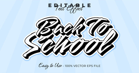 Poster - Back To School editable text effect, graphic style collection