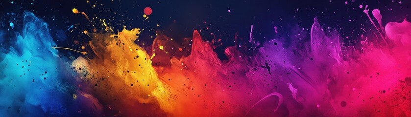 Poster - Vibrant Color Explosion Abstract Background
