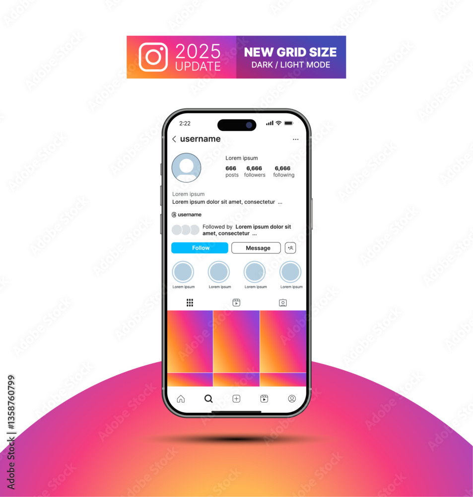 instagram Post mockup template. instagram profile Frame. Instagram ...