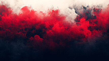 Wall Mural - Red, black and white clouds abstract grunge background banner