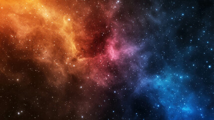 Wall Mural - cosmic nebula in vibrant colors with stars in deep space
