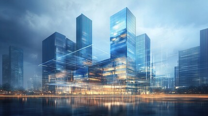 Poster - Digital Architect Sketching Modern Building on Tablet Device