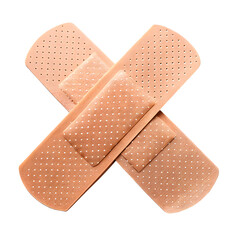 adhesive bandages – medical wound care, first aid plaster strips isolated on transparent background