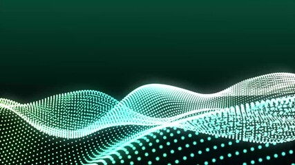 Poster - Abstract digital dot wave animation. Looping animated background made from trapcode form