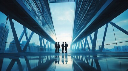 Poster - Architects and Engineers Collaborating Under Modern Architecture Design