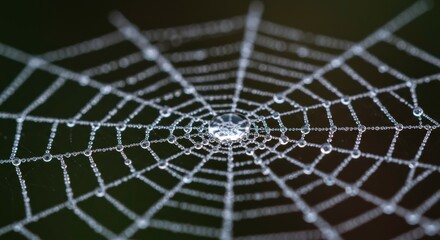 Dewdrops on Spiderweb Macro Photography of Nature s Intricate Design