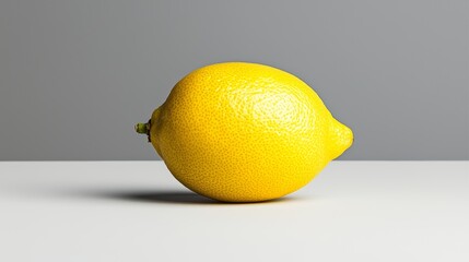Poster - Minimalist whole lemon on pure white base with no distractions and text