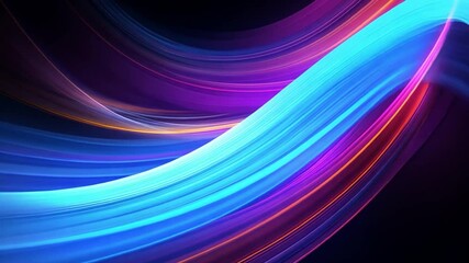 Poster - dynamic wave of colors: a visually arresting composition, with flowing lines of vibrant colors, crea