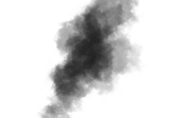realistic black smoke or fog isolated white background. rising smoke texture overlays. graphic desig