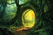 © BZXO - Captivating 3D illustration of a mystical portal.