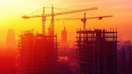Poster - Diverse Project Team Working on Construction Site with Laptop