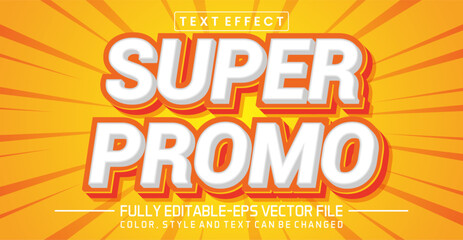 Poster - Super promo font Text effect editable