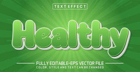 Poster - Healthy font Text effect editable