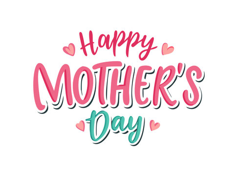 Mothers Day greeting card,  background, spring holidays. Vector Illustration and happy Mother's Day Text .