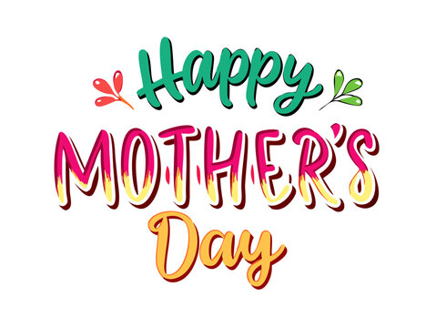 Mothers Day greeting card,  background, spring holidays. Vector Illustration and happy Mother's Day Text .