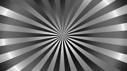 Poster - Abstract illustration depicting a radial burst of grayscale lines and gradients