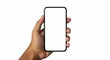 © daffagladius - Mockup man's hand holding a cell phone with a blank screen