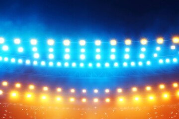 Poster - Bright stadium lights illuminate arena.
