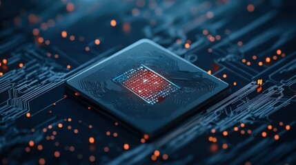 Poster - High Definition Macro Image of Secure RFID Reader Technology