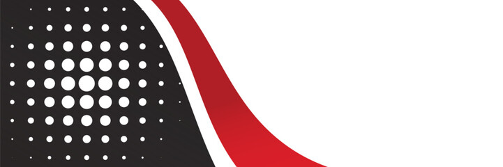 Poster - abstract red waves are flowing on black and white background. red line background curve element.