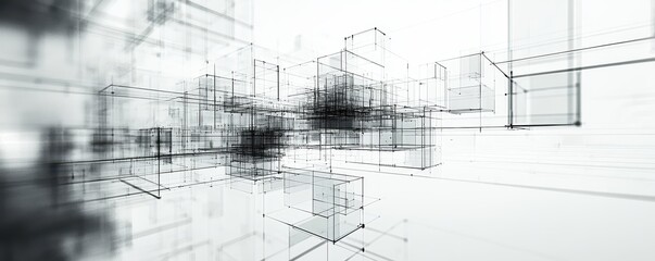 Poster - Dynamic architectural visualization urban environment 3d graphics abstract design